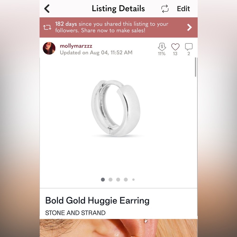 STONE AND STRAND HUGGIES (a pair)